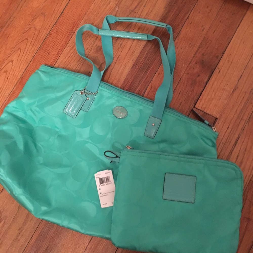 NWT Coach overnight nylon bag